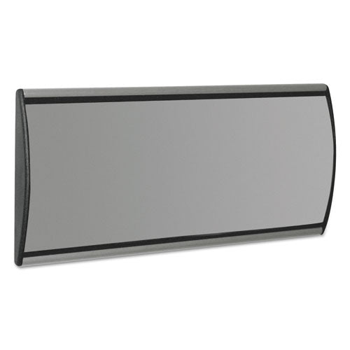 Image of Advantus People Pointer Wall/door Sign, Aluminum Base, 8.75 X 4, Black/silver