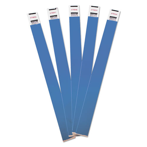Image of Advantus Crowd Management Wristbands, Sequentially Numbered, 9.75" x 0.75", Blue, 500/Pack
