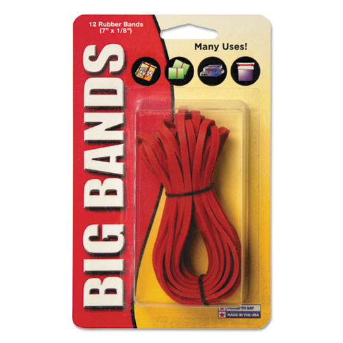 Image of Alliance® Big Bands Rubber Bands, Size 117b, 0.06" Gauge, Red, 12/pack
