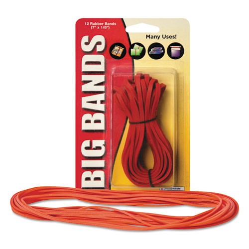 Image of Alliance® Big Bands Rubber Bands, Size 117b, 0.06" Gauge, Red, 12/pack