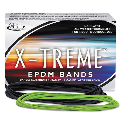 Image of Alliance® X-Treme Rubber Bands, Size 117b, 0.08" Gauge, Lime Green, 1 Lb Box, 200/box
