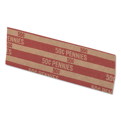 Image of Pap-R Products Flat Coin Wrappers, Pennies, $.50, 1000 Wrappers/box