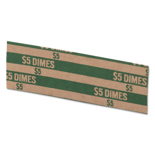 Image of Pap-R Products Flat Coin Wrappers, Dimes, $5, 1000 Wrappers/box