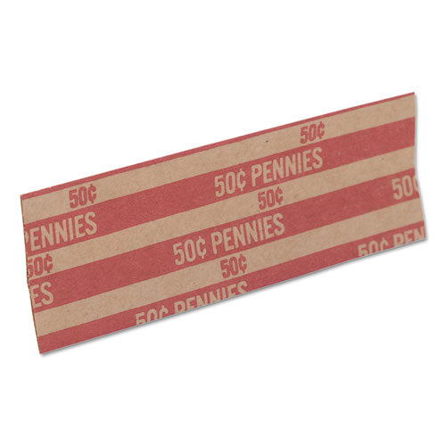 Image of Pap-R Products Flat Coin Wrappers, Pennies, $.50, 1000 Wrappers/box