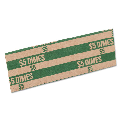 Image of Pap-R Products Flat Coin Wrappers, Dimes, $5, 1000 Wrappers/box