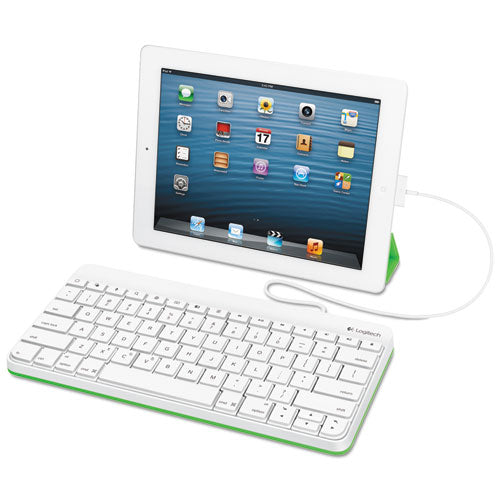 Image of Logitech® Wired Keyboard for iPad, Apple Lightning, White