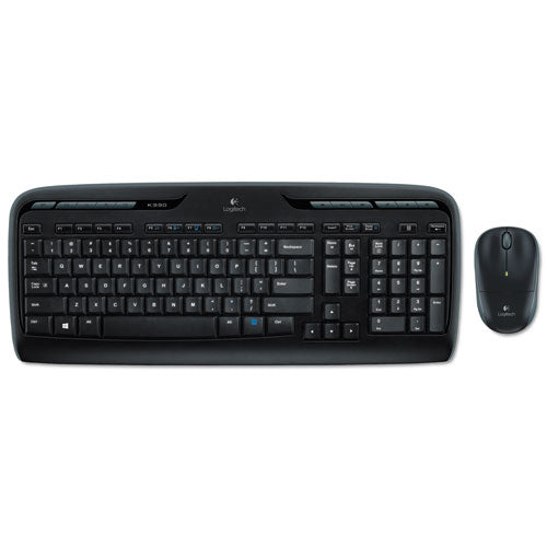 Image of Logitech® Mk320 Wireless Keyboard + Mouse Combo, 2.4 Ghz Frequency/30 Ft Wireless Range, Black