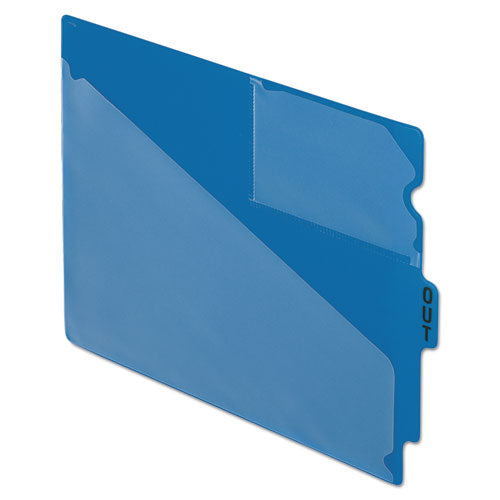 Image of Pendaflex® Colored Poly End Tab "Out" Guides, 1/3-Cut: Center Position, For Letter Size Files, Blue, 50/Box