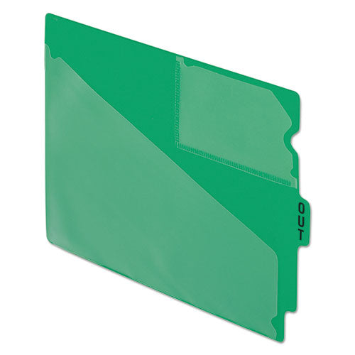 Image of Pendaflex® Colored Poly End Tab "Out" Guides, 1/3-Cut: Center Position, For Letter Size Files, Green, 50/Box