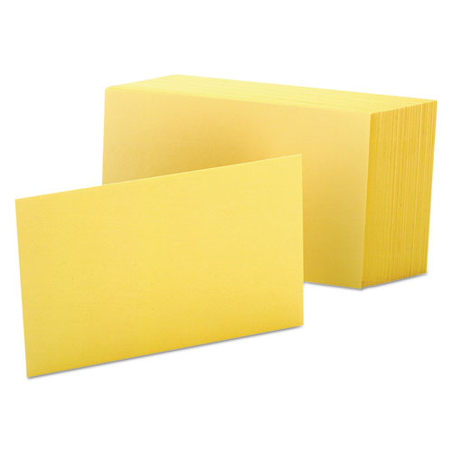 Image of Oxford Unruled Index Cards, 4 X 6, Canary, 100/pack