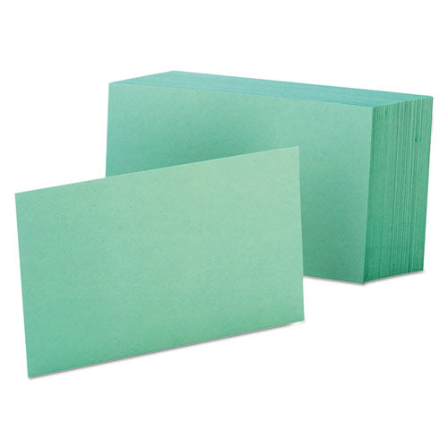 Image of Oxford Unruled Index Cards, 4 X 6, Green, 100/pack