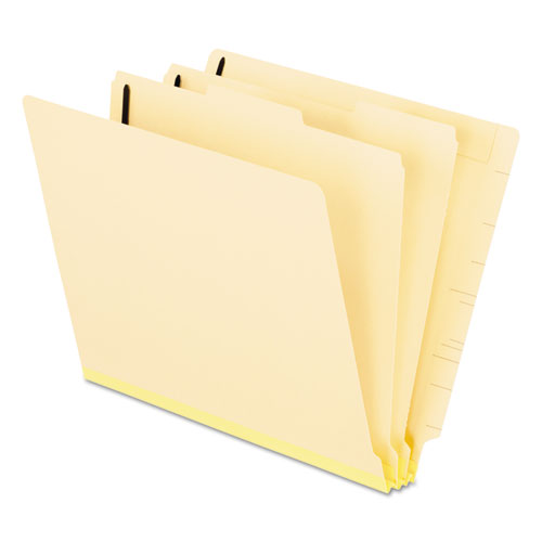Image of Pendaflex® Manila End Tab Classification Folders, 2" Expansion, 2 Dividers, 6 Fasteners, Letter Size, Manila Exterior, 10/Box