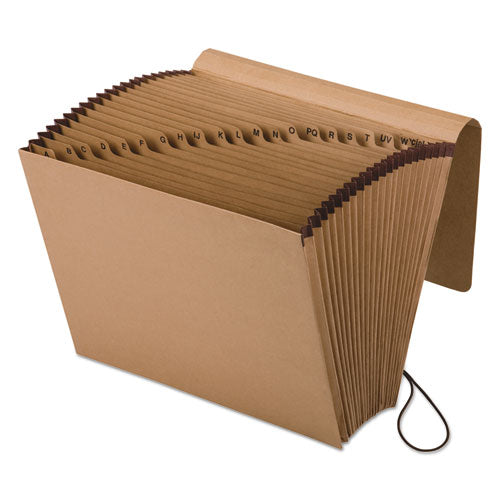 Image of Pendaflex® Kraft Indexed Expanding File, 21 Sections, Elastic Cord Closure, 1/21-Cut Tabs, Letter Size, Brown