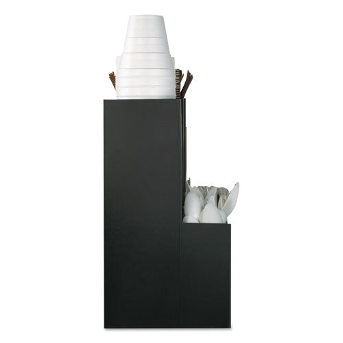 Image of Mind Reader Coffee Condiment Caddy Organizer, 10 Compartments, 5.4 x 11 x 12.6, Black