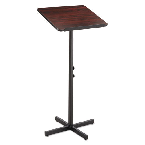 Image of Safco® Adjustable Speaker Stand, 21 X 21 X 29.5 To 46, Mahogany/black
