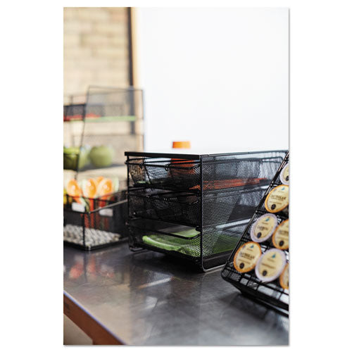 Image of Safco® 3 Drawer Hospitality Organizer, 7 Compartments, 11.5 x 8.25 x 8.25, Black