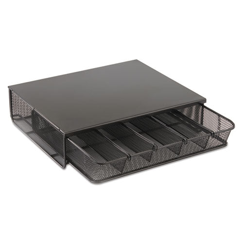 Image of Safco® One Drawer Hospitality Organizer, 5 Compartments, 12.5 x 11.25 x 3.25, Black