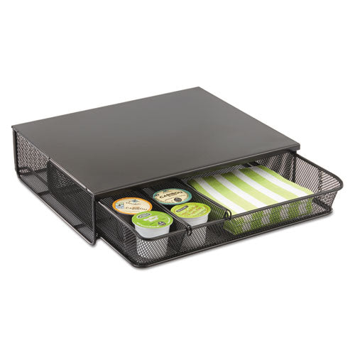 Image of Safco® One Drawer Hospitality Organizer, 5 Compartments, 12.5 x 11.25 x 3.25, Black