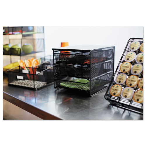 Image of Safco® 3 Drawer Hospitality Organizer, 7 Compartments, 11.5 x 8.25 x 8.25, Black