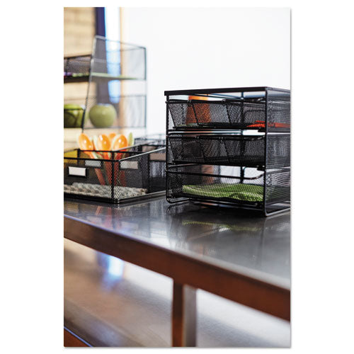 Image of Safco® 3 Drawer Hospitality Organizer, 7 Compartments, 11.5 x 8.25 x 8.25, Black