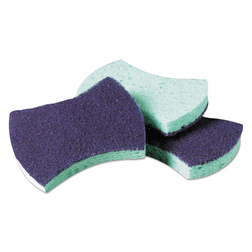 Image of Scotch-Brite PROFESSIONAL Power Sponge #3000, 2.8 X 4.5, 0.6" Thick, Blue/teal, 20/carton