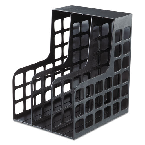 Image of Pendaflex® Plastic Magazine File, Two Snap-In Dividers, 9 x 10.63 x 12, Black