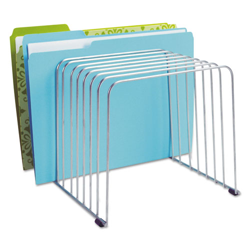 Image of Fellowes® Wire Desktop Organizer, 11 Sections, Letter To Legal Size Files, 9" X 11.38" X 8", Silver