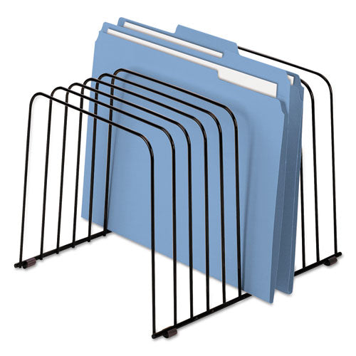 Image of Fellowes® Wire Desktop Organizer, 11 Sections, Letter To Legal Size Files, 9" X 11.38" X 8", Black