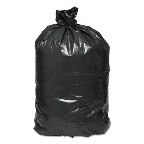 Image of Earthsense® Commercial Linear Low Density Recycled Can Liners, 56 gal, 2 mil, 43" x 47", Black, 10 Bags/Roll, 10 Rolls/Carton