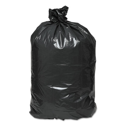 Image of Classic Linear Low-Density Can Liners, 56 gal, 0.9 mil, 43" x 47", Black, 10 Bags/Roll, 10 Rolls/Carton