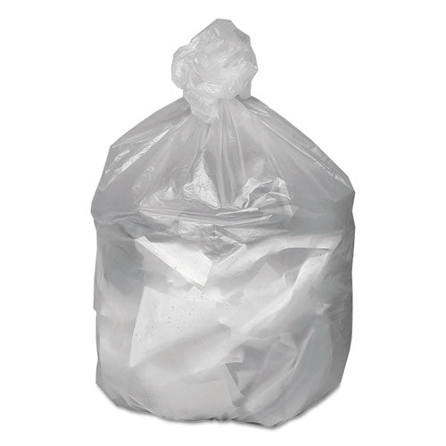 Image of Good 'n Tuff® Waste Can Liners, 10 gal, 6 mic, 24" x 24", Natural, 50 Bags/Roll, 20 Rolls/Carton