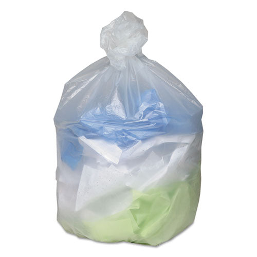 Image of Ultra Plus® Can Liners, 33 gal, 11 mic, 33" x 40", Natural, 10 Bags/Roll, 10 Rolls/Carton