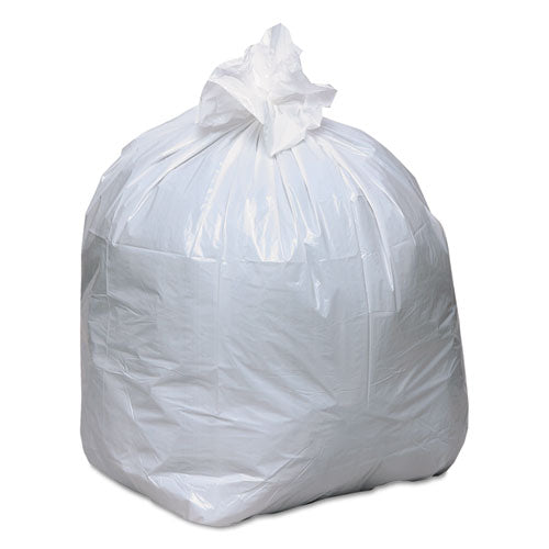 Image of Earthsense® Commercial Linear-Low-Density Recycled Tall Kitchen Bags, Open-Face, 13 gal, 24" x 33", White, 15 Bags/Roll, 10 Rolls/Box