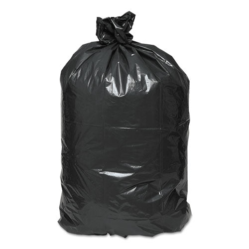 Image of Classic Linear Low-Density Can Liners, 60 gal, 0.9 mil, 38" x 58", Black, 10 Bags/Roll, 10 Rolls/Carton