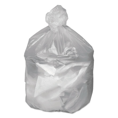 Image of Good 'n Tuff® Waste Can Liners, 60 gal, 12 mic, 38" x 58", Natural, 20 Bags/Roll, 10 Rolls/Carton