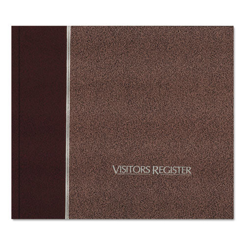 Image of National® Hardcover Visitor Register Book, Burgundy Cover, 9.78 X 8.5 Sheets, 128 Sheets/book