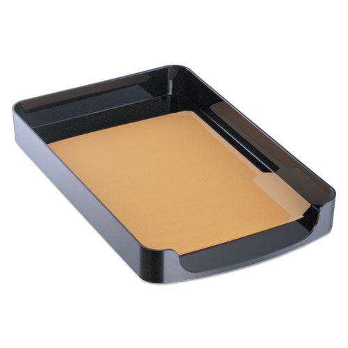 Image of Officemate 2200 Series Front-Loading Desk Tray, 1 Section, Legal Size Files, 10.25" X 15.38" X 2", Black