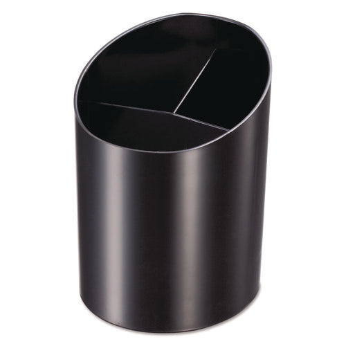 Image of Officemate Recycled Big Pencil Cup, Plastic, 4.25 x 4.5 x 5.75, Black