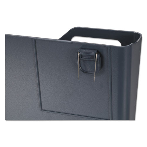 Image of Officemate VerticalMate Cubicle Wall File Pocket, Plastic, Letter Size, 11.5" x 2" x 9", Slate Gray