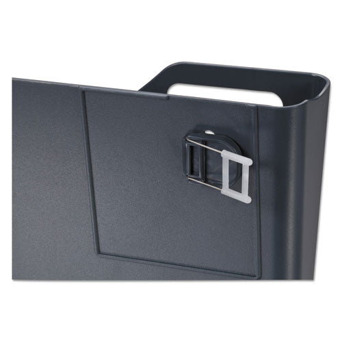 Image of Officemate VerticalMate Cubicle Wall File Pocket, Plastic, Letter Size, 11.5" x 2" x 9", Slate Gray