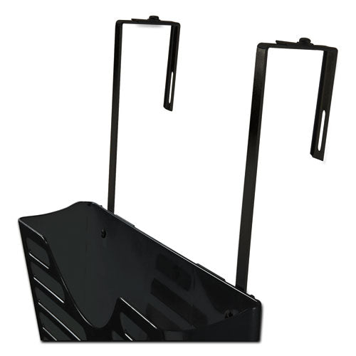 Image of Officemate VerticalMate Cubicle Wall File Pocket, 3 Sections, Letter Size, 13.5" x 6" x 28", Charcoal, 3/Pack