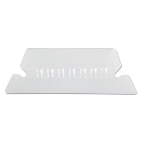 Image of Pendaflex® Transparent Colored Tabs For Hanging File Folders, 1/5-Cut, Clear, 2" Wide, 25/Pack