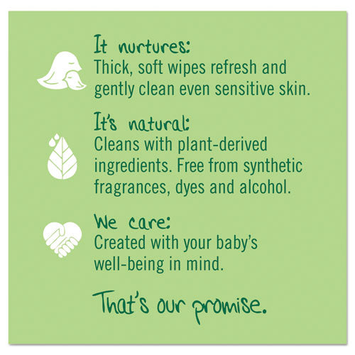 Image of Seventh Generation® Free and Clear Baby Wipes, 7 x 7, Unscented, White, 64/Flip-Top Pack