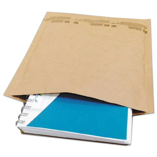 Image of Universal® Natural Self-Seal Cushioned Mailer, #2, Barrier Bubble Air Cell Cushion, Self-Adhesive Closure, 8.5 x 12, Kraft, 100/Carton