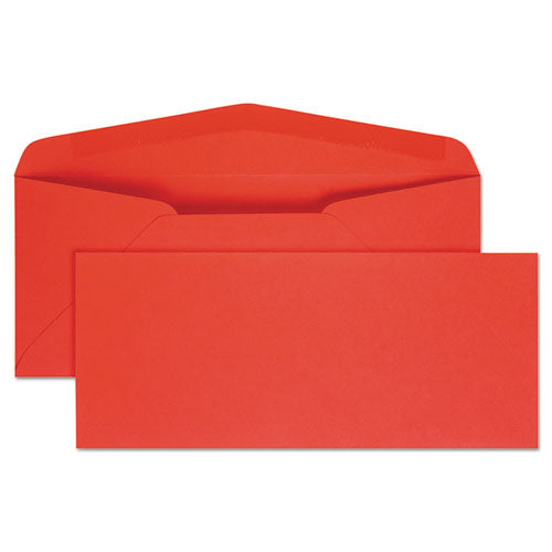 Image of Quality Park Colored Envelope, #10, Commercial Flap, Gummed Closure, 4.13 X 9.5, Red, 25/pack