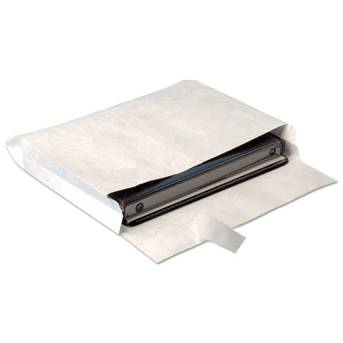 Image of Survivor® Lightweight 14 lb Tyvek Open End Expansion Mailers, #13 1/2, Square Flap, Redi-Strip Adhesive Closure, 10 x 13, White, 100/CT