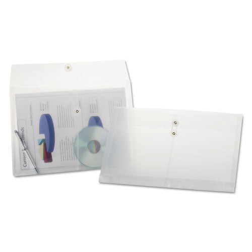 Image of Pendaflex® Poly String and Button Envelope, String/Button Closure, 8.5 x 14, Clear, 3/Pack