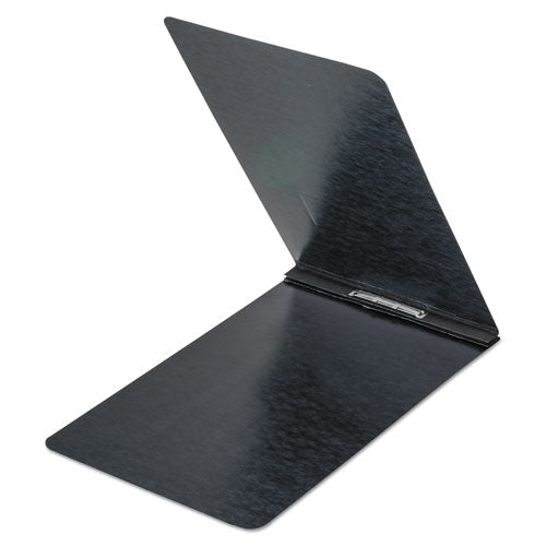 Image of Oxford Pressboard Report Cover With Reinforced Top Hinge, Two-Prong Metal Fastener, 2" Capacity, 8.5 X 14, Black/black