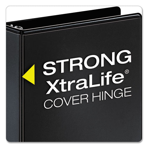 Image of Cardinal® Performer Clearvue Slant-D Ring Binder, 3 Rings, 1" Capacity, 11 X 8.5, Black