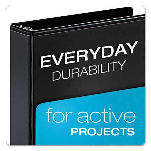 Image of Cardinal® Performer Clearvue Slant-D Ring Binder, 3 Rings, 1" Capacity, 11 X 8.5, Black